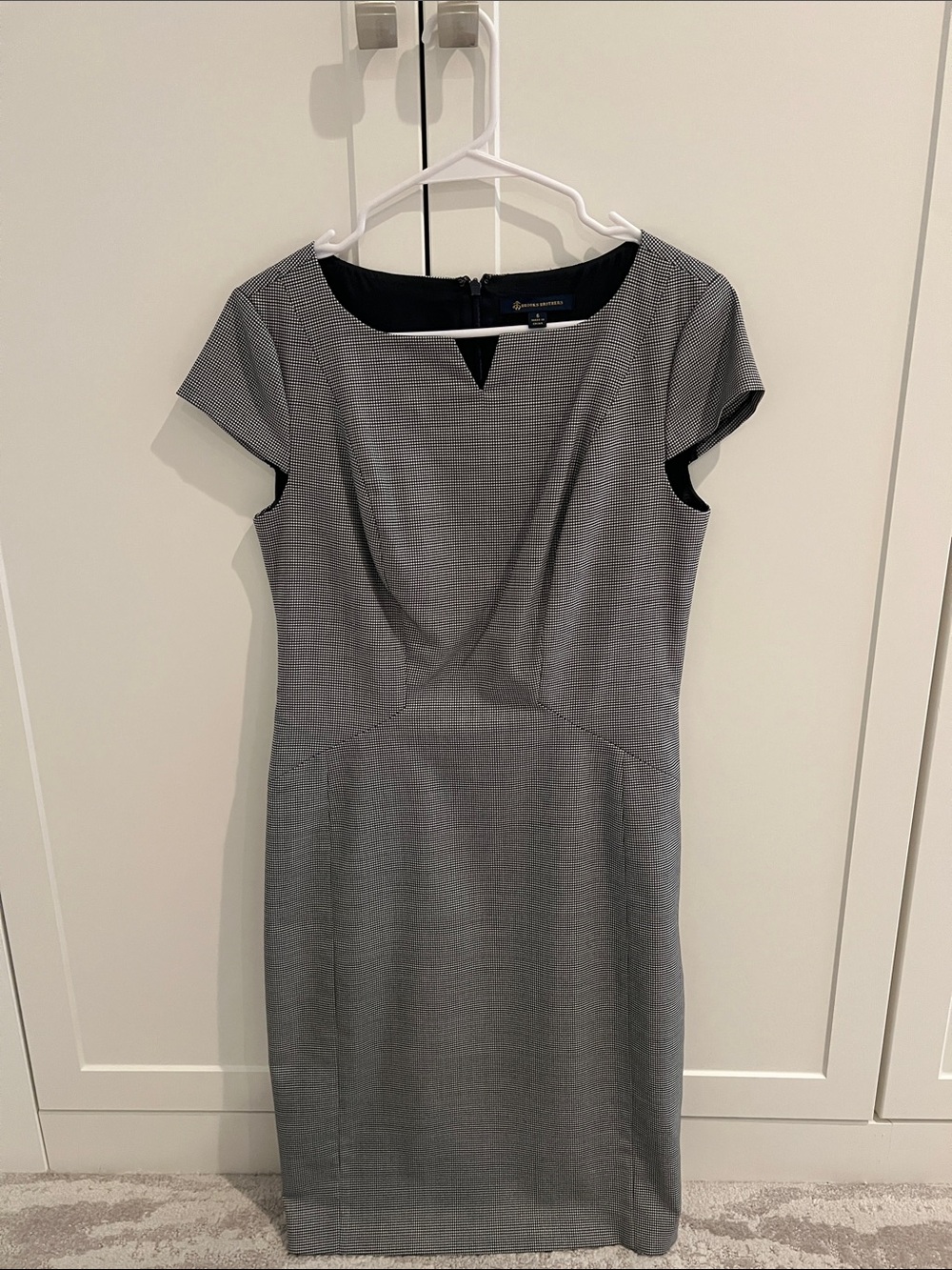 Brooks Brothers Gray Midi Sheath Dress